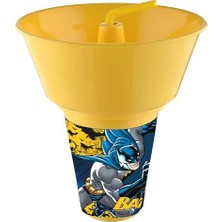 Aesco Batman Lisanslı Cips ve Mısır Kovalı Pipetli Bardak