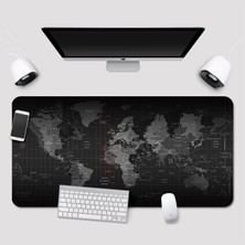 Aesco Kuzey's Büyük Boy 88X40 Xxl Dünya Desenli Mouse Pad Kauçuk Kaymaz Alt Taban, Yumuşak Kumaş Oyuncu Mousepad, Bilgisayar ve Dizüstü, Notebook Uyumlu 88 40