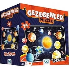 Aesco 24 Parça Gezegenler Maxi Boy Eğitici Puzzle - 5026
