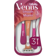 Aesco Gillette Venus Smooth Miami Kadın Tıraş Bıçağı 3'lü
