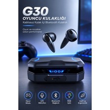 Yenilig G30 Oyuncu Kulaklığı Kablosuz Rgb Işıklı Bluetooth Kulaklık | Çift Mikrofonlu | Düşük Gecikmeli Gaming Kulak Içi Kulaklık | LED Göstergeli Şarj Kutusu | Siyah