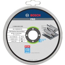 Aesco Bosch Professional Accessories Için Ayırma Diski Düz Standart Inox – Rapido Wa 60 T Bf, 125 Mm, 10-Er Paket, 2608603255