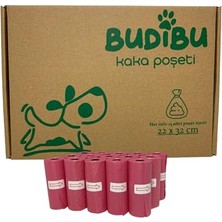 Aesco Kedi Köpek Kaka Poşeti Evcil Hayvan Dışkı Kaka Torbası 15 Rulo (225 Poşet) (Pembe)