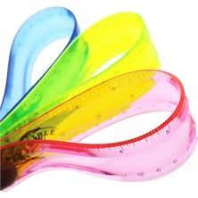 Aesco 3 Adet Esnek Cetvel Kırılmaz Cetvel 30 cm Karışık Renkler