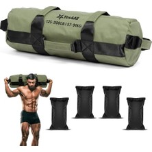 Aesco YES4ALL Rmem Unisex Yetişkin Kum Torbası Ağırlıkları/ağırlık Torbası Kum Torbaları, Fitness, Koşullama Için, Ayarlanabilir Ağırlıklı Crossfit (Ordu Yeşili, D. Army Green-Xl, (125-200 Lbs), (0-90 )
