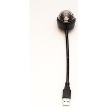 Aesco Busstier Araç Içi LED Işık USB Disko Topu Çok Renkli 9 Modlu Tavan ve Ayak Altı Aydınlatma Ses Kontrollü Mini Projektör Parti Atmosfer Lambası