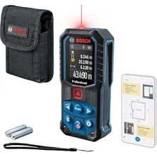 Aesco Bosch Professional Glm 50-27 C Lazerli Uzaklık Ölçer (50M Ölçme Alanı, 4 Sn. Ölçme Süresi, 2 x Aa Pil, Ip 65 Toza Karşı Koruma Sistemi, Kırmızı Lazer, Taşıma Kayışı, Koruma Çantası)
