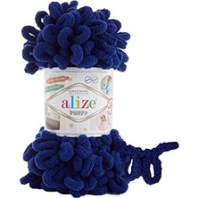 Aesco Alize Puffy El Örgü Ipi, Parmak Örgü Ipi 5 Adet (Gece Mavisi 360)