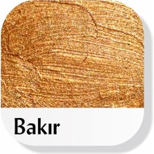 Aesco Multi-Surface Hibrit Akrilik Boya, 120ML, Su Bazlı, Ahşap Cam Seramik Metal Kumaş Plastik Için (Metalik Bakır Bronz)