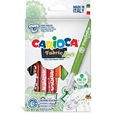 Aesco Keçeli Kumaş Boya Kalemi Fine 10'lu