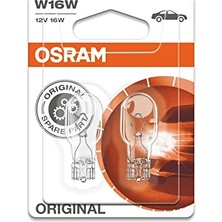Aesco Osram T15 Orijinal 921-02B Osram Lamba W16W, Kuyruk Ampuller, 12V W2.1x9.5d