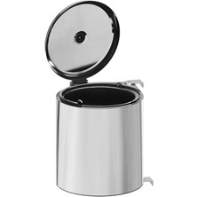 Aesco S-2251-SS Krom Paslanmaz Çöp Kovası 10 Lt