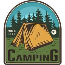 Aesco Adventure Camping Offroad Kamp Çadır Sticker Off Road 10 x 9 cm