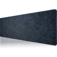Aesco Klasse Pro - 10 Farklı Model Dikişli Kenar 90X40 cm Oyuncu Gaming Mouse Pad (Dark Grey Map Lines, 90X40 Cm)