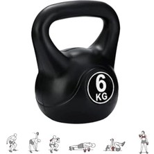 Aesco 6  Kettlebell Çaydanlık Tipi Dambıl Ağırlık Siyah, PRA-9633597-5452