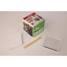 Aesco Canon Photo Cube Creative Pack, Green - PP-201 Glossy Iı Fotoğraf Kağıdı 5x5" (40 Yaprak) + Fotoğraf Çerçevesi - Canon Pıxma Yazıcıları ile Uyumlu