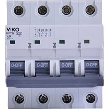 Aesco Viko 6VTB-4C32 Otomatik Sigorta 6ka C Tipi 4 Kutup 32A