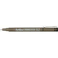 Aesco Artline Drawing System 0.2 Çizim Kalemi, 0.2 Mm, Siyah