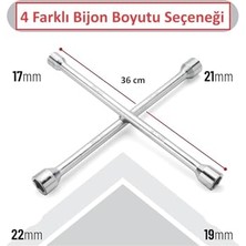 Aesco Carub Bijon Anahtarı 17-19-21-23 mm Krom BR4620101