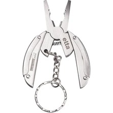 Aesco Izeltaş Elta Multi Tool Mini 7 Fonksiyonlu Katlanır Çok Amaçlı Pense El Aleti Paslanmaz Çelik 75 mm