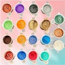 Aesco Reçine Mica Toz Pigment Seti 19X14ML Boya, Mum Boyası, Pigment Boya -A1
