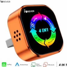 Aesco 4-In-1 Kablosuz Araç Ekran Yanstıcı ve Carplay ve Android Auto Adaptörü Kablosuz Dönüştürücü Ios-Android