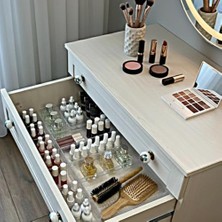 Aesco Modüler Organizer Set Takı Aksesuar Düzenleyici Çekmece Içi Makyaj Organizer Kristal (6'lı)