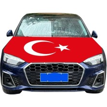 Aesco Türkiye Bayrağı Araba Türkiye Bayrağı Kaput Fan Öğesi Futbol Araba Kaput Kapağı Bayrağı 115CM × 155CM