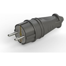 Aesco Nead Kauçuk Topraklı Erkek Fiş 4001 | 16A 220-230V | 2p+Topraklı | Sanayi Tipi Dayanıklı Fiş | Yerli Üretim