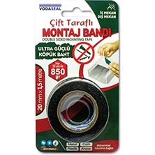 Aesco Vodaseal Çıft Taraflı Köpük Mon. Bandı 20MM x 1.5 mt - Gri