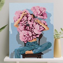 Aesco Sayılarla Boyama Tuval Seti Fırça Boya Dahil (Çıtalı) 40X50 cm - Demet