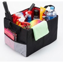 Aesco Orret Home 37X30X24 cm Araç Bagaj Düzenleme Organizeri | Cırtlı Bölmeli, Kaydırmaz Tabanlı, Katlanabilir Bagaj Düzenleyici