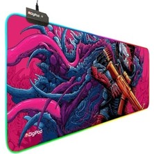 Aesco Digipod Rgb Gaming Oyuncu Mousepad 90X40 Xxl Kaymaz Taban Mouse Pad 4mm Kalınlık