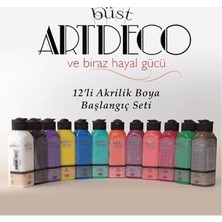 Aesco Akrilik Boya Başlangıç Seti 140 ml 12 Li Çok Renkli