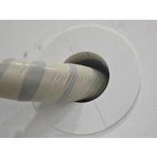 Aesco Klima Borusu Delik Kapatma Dekoratif Kapak, 11 cm Çap, Bej ve Beyaz, Plastik, Isı Yalıtımı