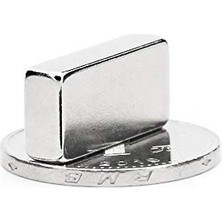 Aesco 20X10X5 mm Neodyum Mıknatıs, Çok Güçlü Dikdörtgen Neodymium Magnet - 4 Adet Set