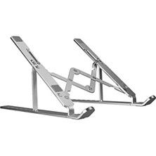Aesco Blueforce As-70 7 Kademeli Alüminyum Taşınabilir Laptop Notebook Tablet Standı Katlanabilir Portatif Macbook Metal Stant 10 Inç-16 Inç Uyumlu
