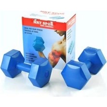 Aesco Fitness Spor Dumbell Ağırlık Seti 1  Köşeli Plastik Karışık Çok Renkli, AA98330