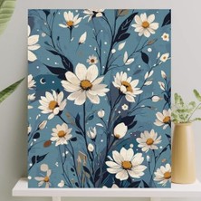 Aesco Sayılarla Boyama Tuval Seti Fırça Boya Dahil (Çıtalı) 40X50 cm - Papatya