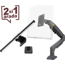 Aesco North Bayou Desk Pro Bundle – Nb F80 2026 Versiyon Ergonomik Monitör Standı + Ergoflex EF-354 Uzaktan Kumandalı Monitör Işık Çubuğu