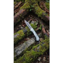 Aesco Özel Üretim Epoksi Saplı Cep & Kamp Çakısı - 20CM Toplam Boy, 9cm Namlu SK9540
