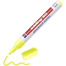 Aesco Edding 90 Cam Yazı Tahtası Kalemi - Sarı - 1 Cam Kalem - 2-3 mm Yuvarlak Uçlu