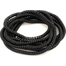 Aesco Şarj Aleti Kablosu Kablo Kordon Koruyucu Spiral Sarma Kılıf Koruma (Siyah)