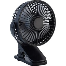Aesco Şarjlı USB Mini Klipsli Vantilatör Fan - 3 Kademeli - 360° Hareketli - Bebek Arabası, Ofis, Masaüstü, Kamp Kullanımı Için Uygun - Sessiz ve Taşınabilir - Asorti Renk