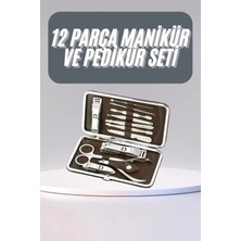 Elivora 12 Parça Manikür Pedikür Seti Tırnak Bakımı Nasır Temizleme El Ayak Bakımı