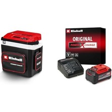 Aesco Einhell Te-Col 18/27 Li - Solo, Akülü Oto Buzluk + Einhell 18V 5,2 Ah Pxc Starter-Kit (Başlangıç Seti), Akü ve Şarj Cihazı