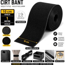 Aesco Paşateks Siyah Cırt Bant 10 cm x 1 Metre – Yapışkansız Velcro Bant – Dikilebilir Kanca Hav Bant Seti