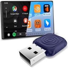 Aesco Mini Ultra iPhone ve Android Için Kablosuz Adaptör Kablolu Carplay ve Android Auto'ya Kablosuz Dönüştürür, Tak ve Kullan, Arabalarla Uyumlu