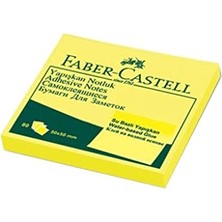 Aesco Faber-Castell Yapışkan Notluk 50 x 50 Mm, Fosforlu Sarı