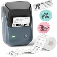 Aesco B1 Etiket Makinesi, Otomatik Tanımlamalı Bluetooth Taşınabilir Etiket Yazıcısı, Ofis, Ev, Iş Için Kullanımı Kolay, 2 x 1.2 Inç Etiket/rulo (Mavi)
